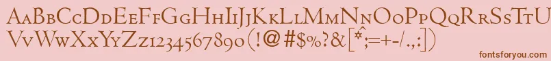 CenturcapsdbNormal Font – Brown Fonts on Pink Background