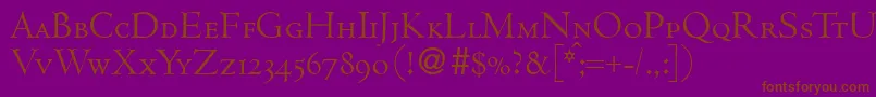 CenturcapsdbNormal Font – Brown Fonts on Purple Background