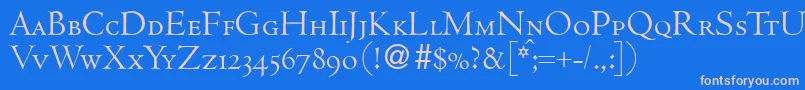 CenturcapsdbNormal Font – Pink Fonts on Blue Background