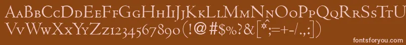 CenturcapsdbNormal Font – Pink Fonts on Brown Background
