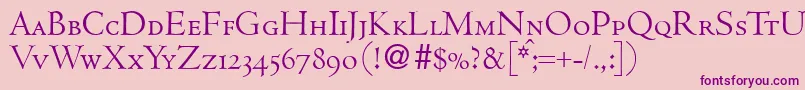 CenturcapsdbNormal Font – Purple Fonts on Pink Background