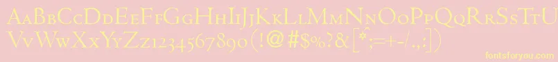 CenturcapsdbNormal Font – Yellow Fonts on Pink Background