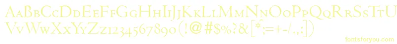 CenturcapsdbNormal Font – Yellow Fonts on White Background