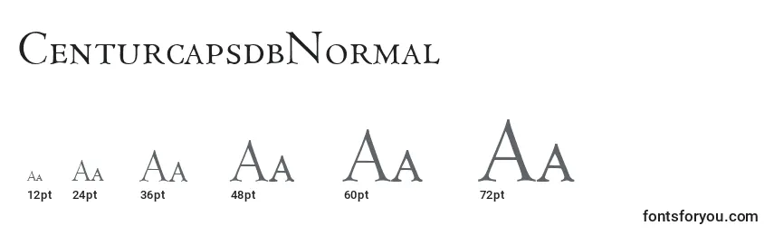 Размеры шрифта CenturcapsdbNormal