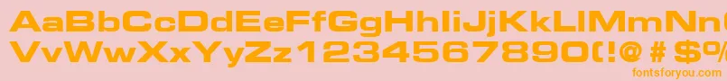 PfeurosetBoldUnicode Font – Orange Fonts on Pink Background