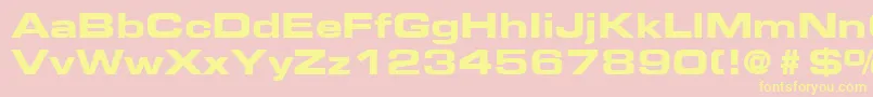 PfeurosetBoldUnicode Font – Yellow Fonts on Pink Background