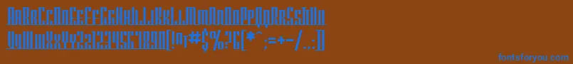 SfAmericanaDreamsScUpright Font – Blue Fonts on Brown Background