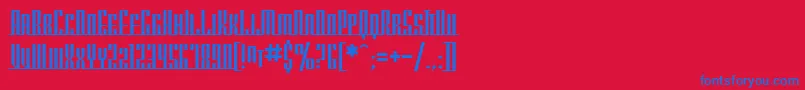 SfAmericanaDreamsScUpright Font – Blue Fonts on Red Background