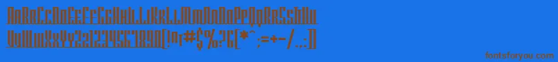 SfAmericanaDreamsScUpright Font – Brown Fonts on Blue Background