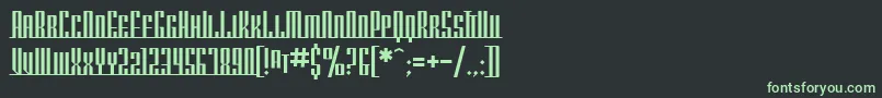 Шрифт SfAmericanaDreamsScUpright – зелёные шрифты на чёрном фоне