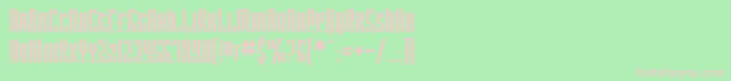 SfAmericanaDreamsScUpright-fontti – vaaleanpunaiset fontit vihreällä taustalla