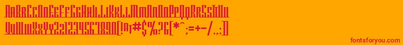 SfAmericanaDreamsScUpright-fontti – punaiset fontit oranssilla taustalla