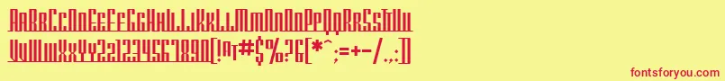 SfAmericanaDreamsScUpright Font – Red Fonts on Yellow Background