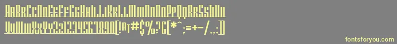 SfAmericanaDreamsScUpright-fontti – keltaiset fontit harmaalla taustalla
