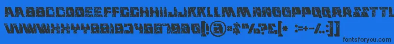 Mechagrunge Font – Black Fonts on Blue Background