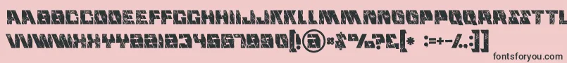 Mechagrunge Font – Black Fonts on Pink Background