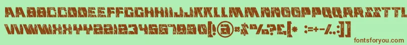 Mechagrunge Font – Brown Fonts on Green Background