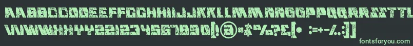 Mechagrunge Font – Green Fonts on Black Background