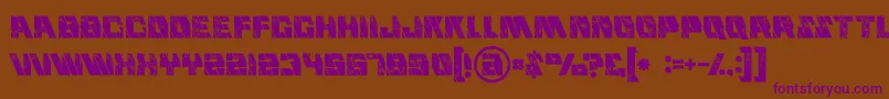 Шрифт Mechagrunge – фиолетовые шрифты на коричневом фоне
