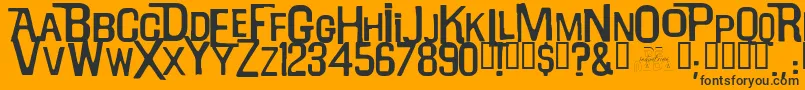 Willrobinson Font – Black Fonts on Orange Background