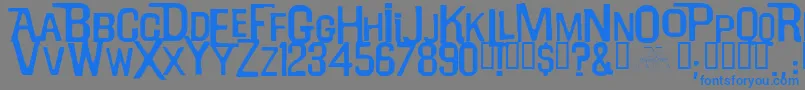 Willrobinson Font – Blue Fonts on Gray Background