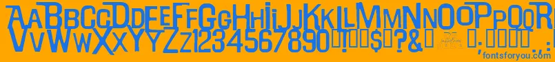 Weitere Informationen zur Willrobinson-Schriftart Willrobinson-Schriftart – Blaue Schriften auf orangefarbenem Hintergrund