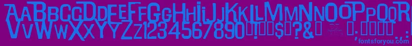 Willrobinson Font – Blue Fonts on Purple Background