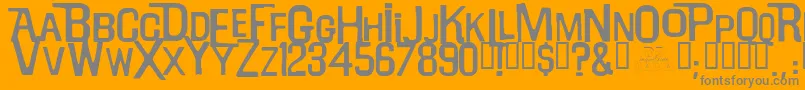 フォントWillrobinson – オレンジの背景に灰色の文字