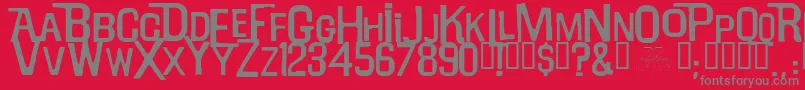 Willrobinson Font – Gray Fonts on Red Background