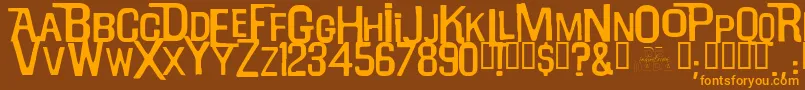 Willrobinson Font – Orange Fonts on Brown Background