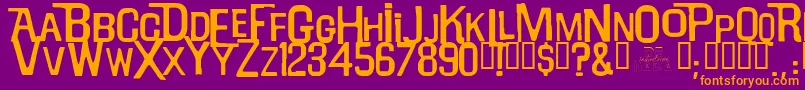 Willrobinson Font – Orange Fonts on Purple Background