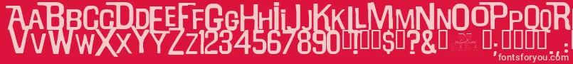 Willrobinson Font – Pink Fonts on Red Background