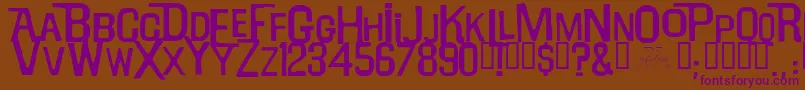 Willrobinson Font – Purple Fonts on Brown Background