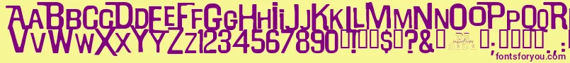 Willrobinson Font – Purple Fonts on Yellow Background
