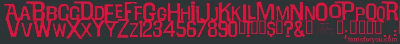 Willrobinson Font – Red Fonts on Black Background