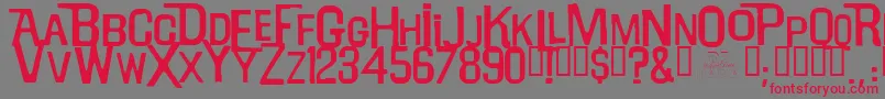 Willrobinson Font – Red Fonts on Gray Background