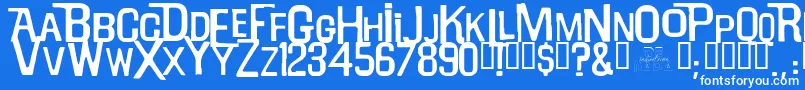 Willrobinson Font – White Fonts on Blue Background