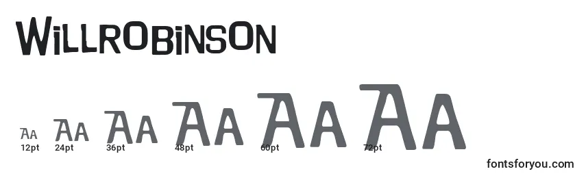 Willrobinson Font Sizes