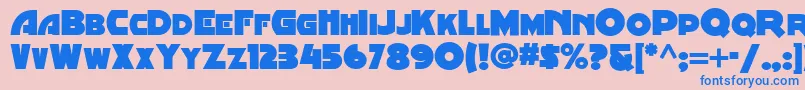 Minstrel Font – Blue Fonts on Pink Background