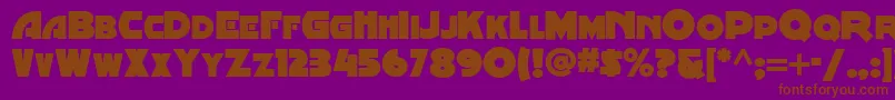 Weitere Informationen zur Minstrel-Schriftart Minstrel-Schriftart – Braune Schriften auf violettem Hintergrund