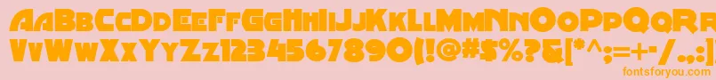 Minstrel Font – Orange Fonts on Pink Background