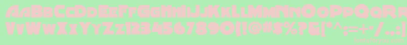 Minstrel Font – Pink Fonts on Green Background