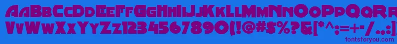 Minstrel Font – Purple Fonts on Blue Background