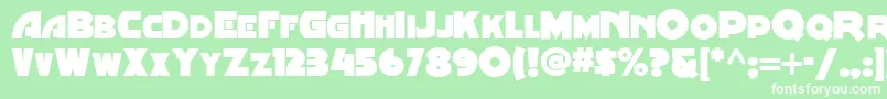 Minstrel Font – White Fonts on Green Background