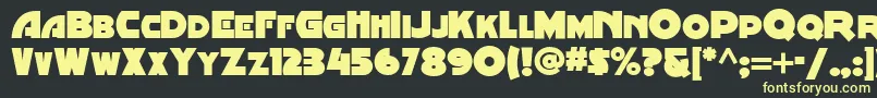 Minstrel Font – Yellow Fonts on Black Background