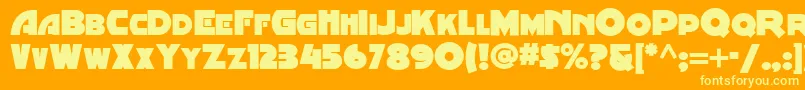 フォントMinstrel – オレンジの背景に黄色の文字