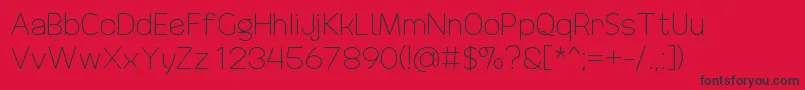 DrakoheartRevofitLight Font – Black Fonts on Red Background