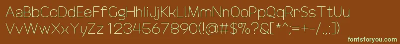 DrakoheartRevofitLight Font – Green Fonts on Brown Background