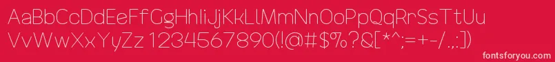 DrakoheartRevofitLight Font – Pink Fonts on Red Background