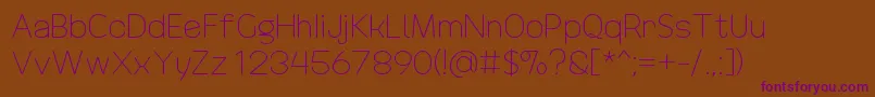 DrakoheartRevofitLight Font – Purple Fonts on Brown Background